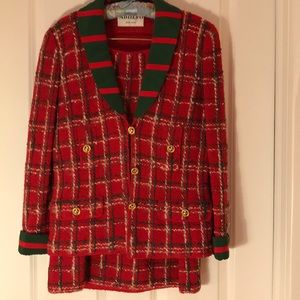 3 piece Adolfo skirt suit